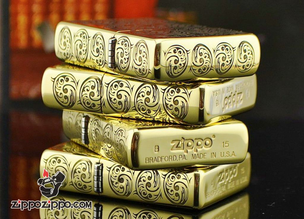 Bật lửa Zippo phiên bản chạm khắc nổi mây bao quanh amor