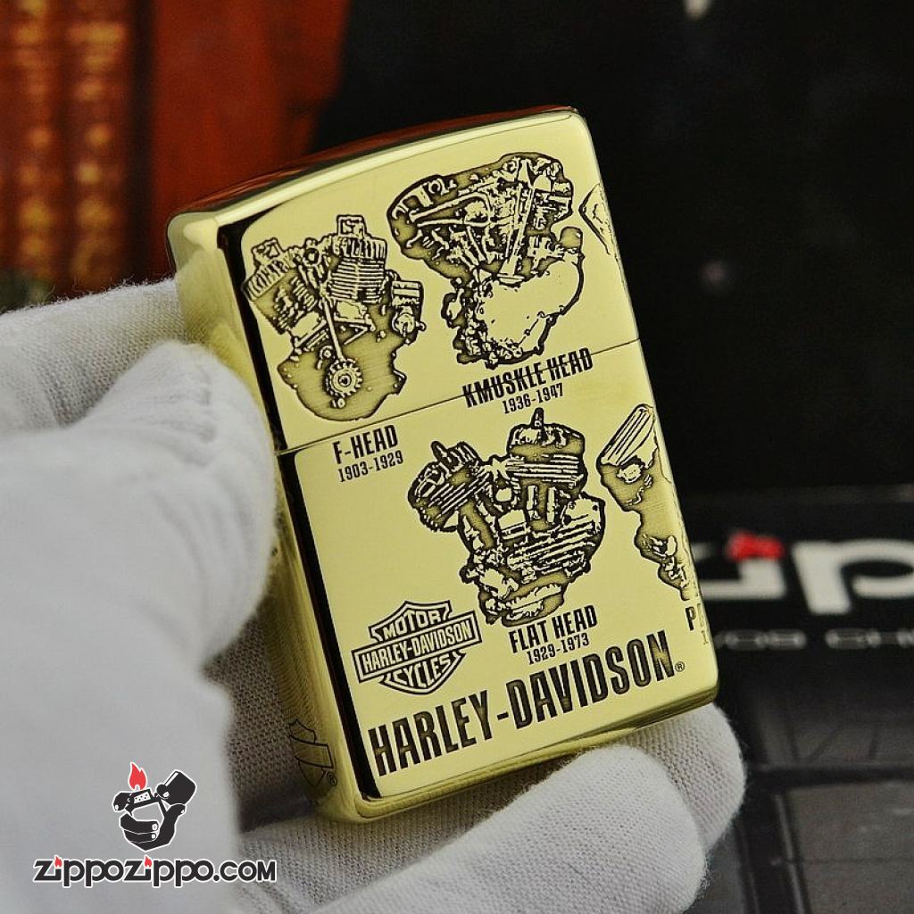 Zippo Chính Hãng đồng khối Phiên Bản Động Cơ Harley Davidson amor