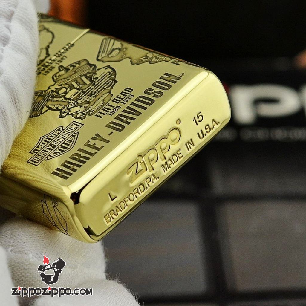 Zippo Chính Hãng đồng khối Phiên Bản Động Cơ Harley Davidson amor