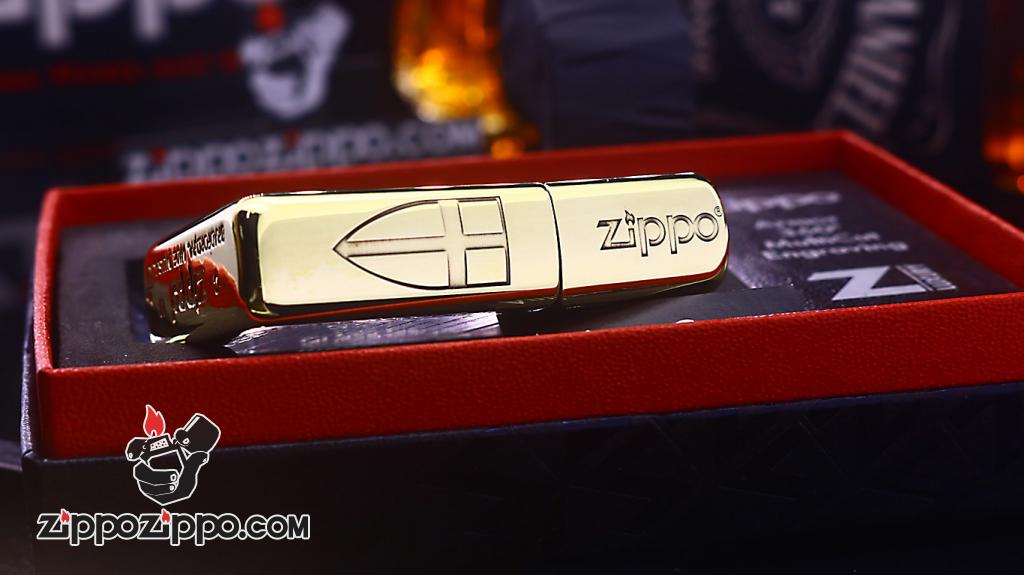 Bật lửa Zippo chính hãng đồng bóng khắc Crusades Armor