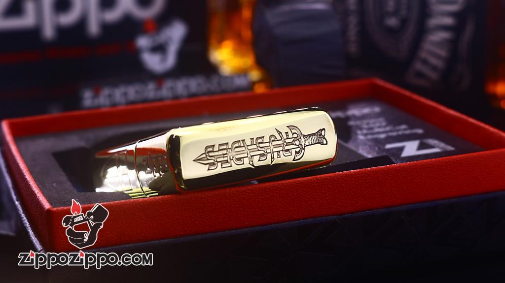 Bật lửa Zippo chính hãng đồng bóng khắc Crusades