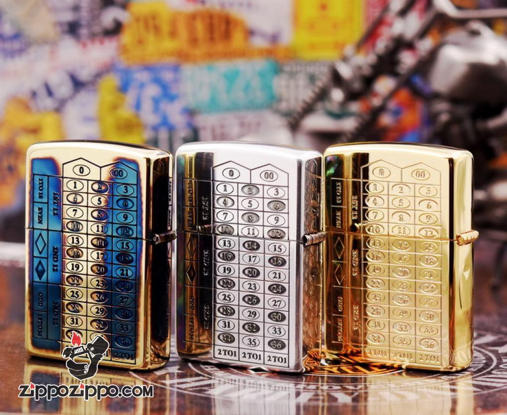 Bật Lửa Zippo Giới Hạn Dát Mục Phi Tiêu May Mắn Mạ Vàng