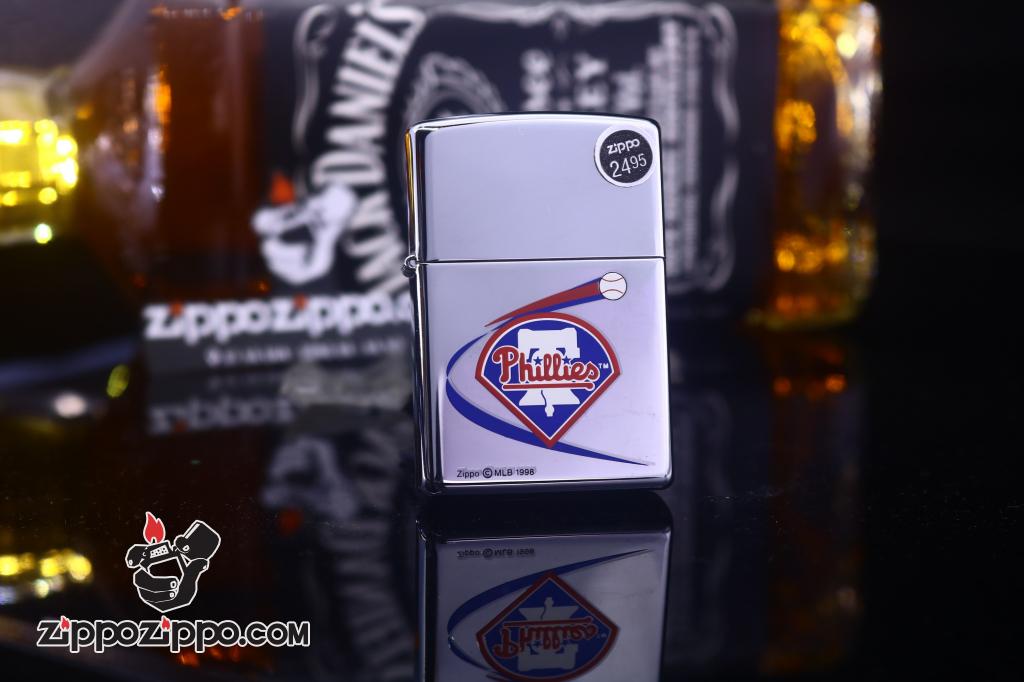 Zippo Cổ bạc bóng biểu tượng Phillies 1999