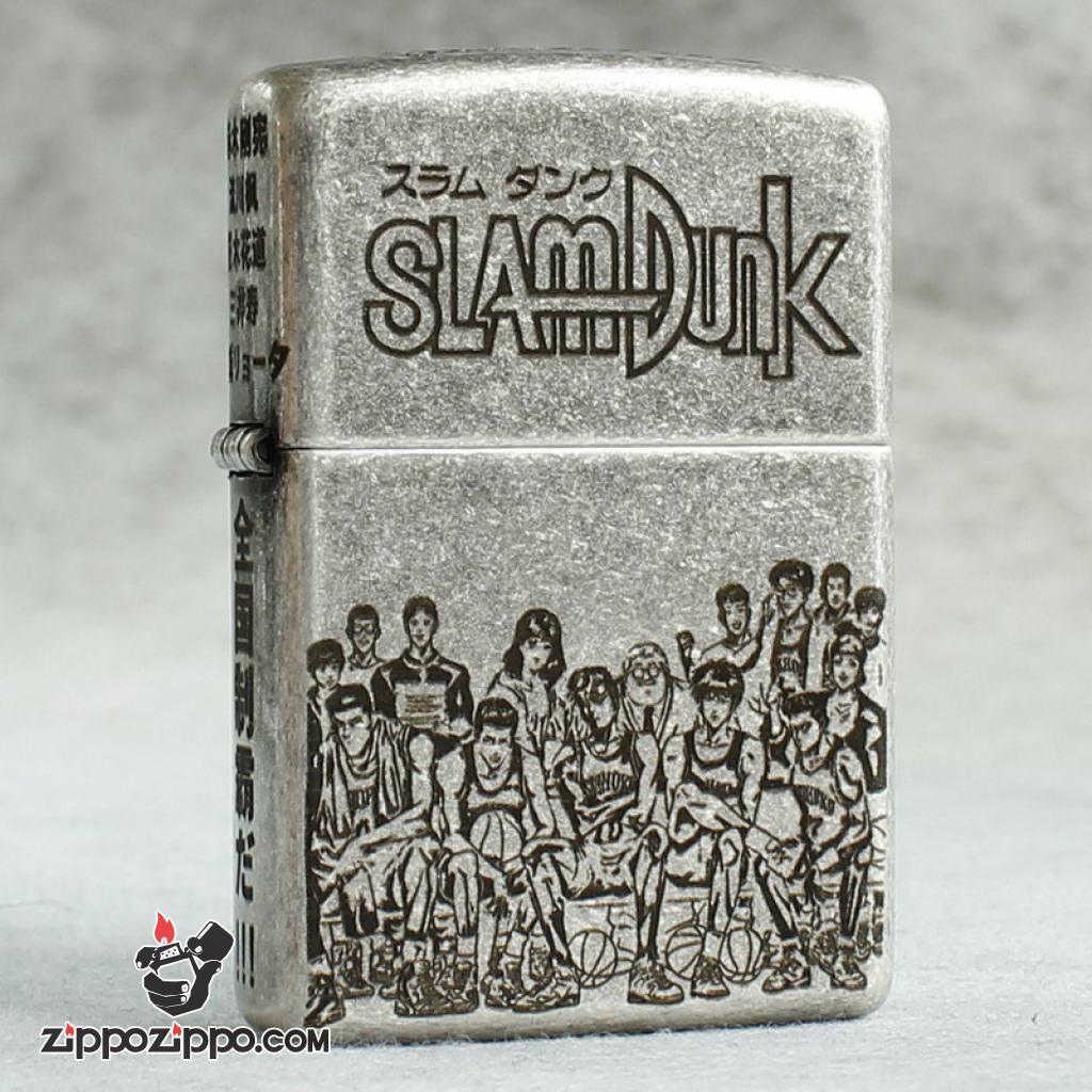 Bật lửa Zippo Chính Hãng Khắc SLAMDUNK Mạ Antique Silver