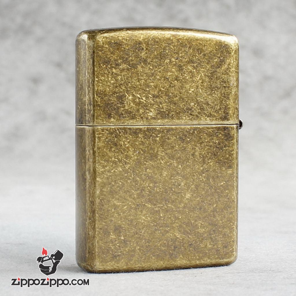 Bật Lửa Zippo Mạ Antique Brass Khắc Huy Hiệu Quân Đoàn Thủy Quân Lục Chiến Hoa Kỳ U.S.Marine Corps