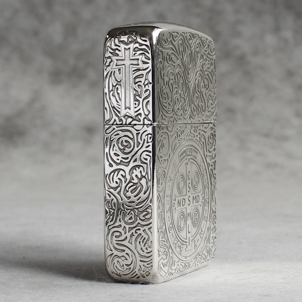 Bật Lửa Zippo Bạc Nguyên Khối Cao Cấp Khắc Constantine Phiên Bản 1941