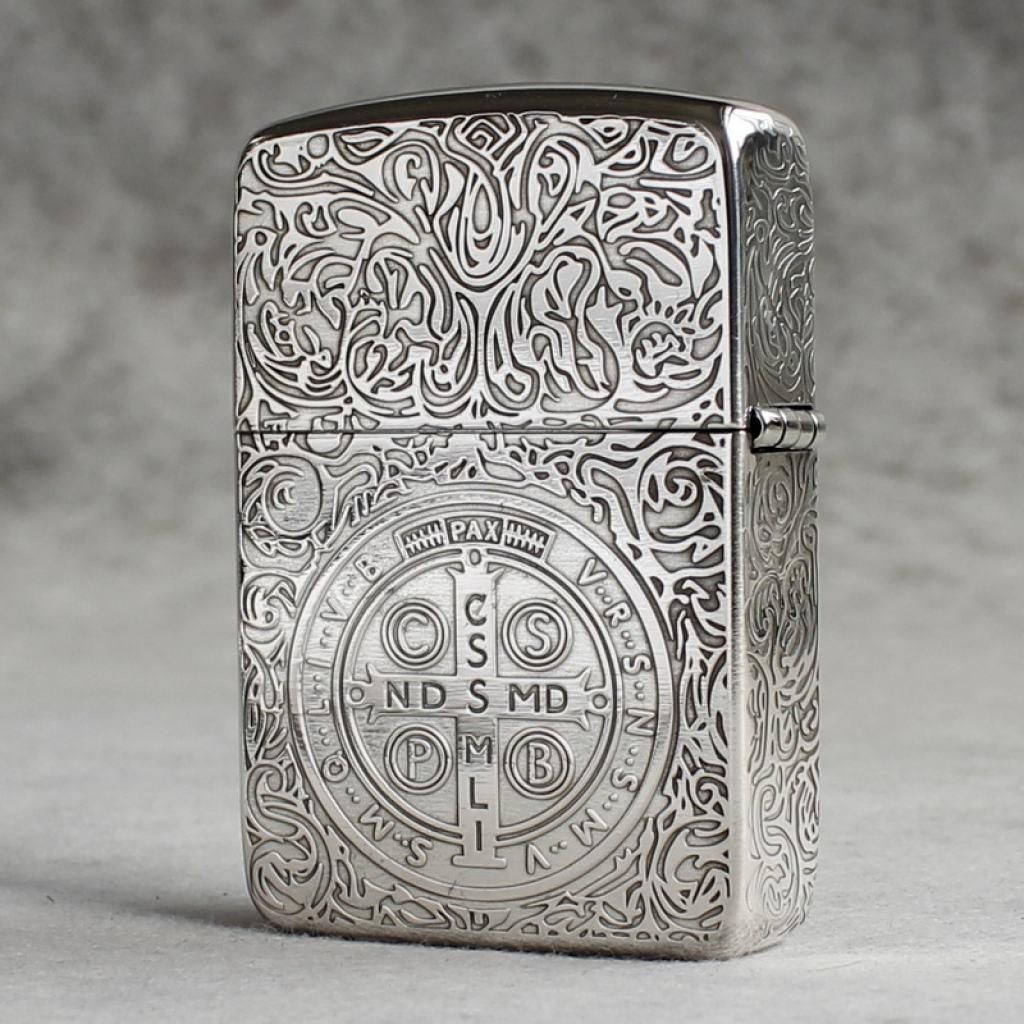 Bật Lửa Zippo Bạc Nguyên Khối Cao Cấp Khắc Constantine Phiên Bản 1941