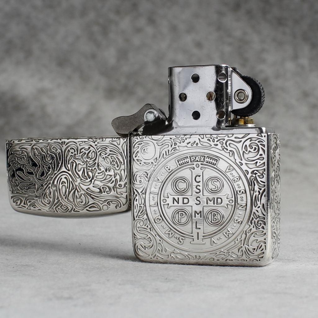 Bật Lửa Zippo Bạc Nguyên Khối Cao Cấp Khắc Constantine Phiên Bản 1941