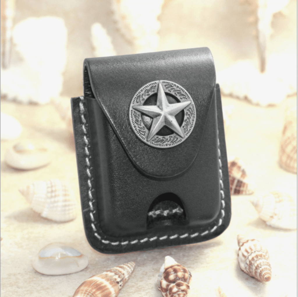 Bao Da Đựng Zippo Cao Cấp Kiểu Dáng Sang Trọng Ốp Hình Ngôi Sao