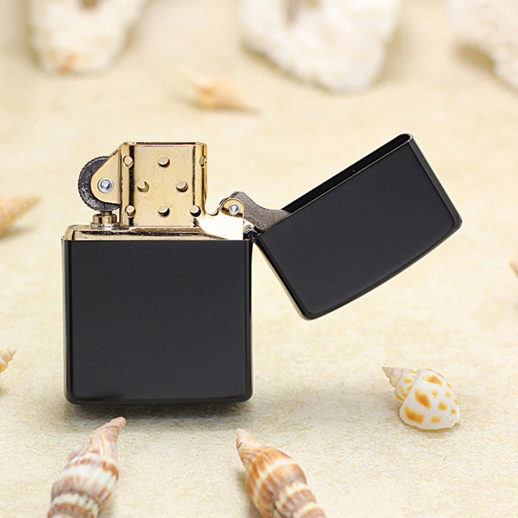 Bật Lửa Zippo Sơn TiTan Đen Chạm Khắc Hổ Phiên Bản Nhật