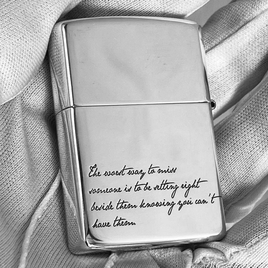 Bật Lửa Zippo Bạc Nguyên Khối Cao Cấp Khắc Memory Bản Vỏ Dầy Armor
