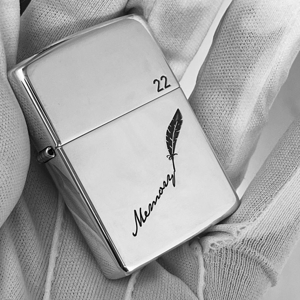Bật Lửa Zippo Bạc Nguyên Khối Cao Cấp Khắc Memory Bản Vỏ Dầy Armor