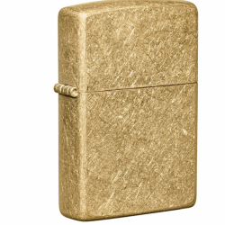 Bật Lửa Zippo Đồng Vàng  Xước Bụi - Sku 49477 – Zippo Tumbled Brass - Mã SP: ZPC4014