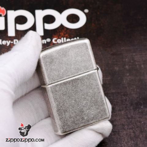 Bật Lửa Zippo Bạc Giả Cổ Khắc Biểu Tương Drop Heart