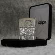 Bật Lửa Zippo Bạc Khối Cao Cấp Khắc Hình Đức Phật Và Ác Quỷ Bản Vỏ Mỏng