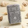 Bật Lửa Zippo Bạc Khối Cao Cấp Khắc Hình Lễ Quỷ Bản Vỏ Mỏng
