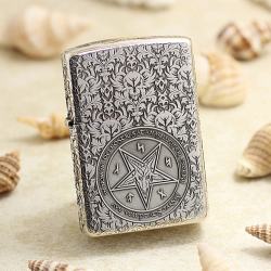 Bật Lửa Zippo Bạc Khối Cao Cấp Khắc Hình Lễ Quỷ Bản Vỏ Mỏng - Mã SP: ZPC2220