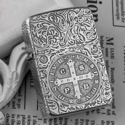 Bật Lửa Zippo Bạc Nguyên Khối Cao Cấp Chạm Khắc Constantine Bản 1941 - Mã SP: ZPC2872