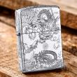 Bật Lửa Zippo Bạc Nguyên Khối Cao Cấp Chạm Khắc Long Phụng Chanh Đấu Vỏ Dầy Bản Armor