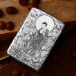 Bật lửa Zippo Bạc Nguyên Khối Cao Cấp Đức Phật Dược Sư Vỏ Dầy Bản Armor