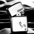 Bật Lửa Zippo Bạc Nguyên Khối Cao Cấp Khắc Dấu Chân Vỏ Dầy Bản Armor