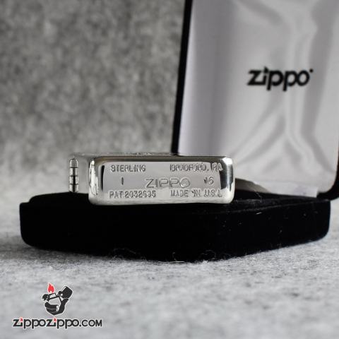 Bật Lửa Zippo Bạc Nguyên Khối Cao Cấp Khắc Cá Chép Hóa Rồng Bản 1941