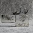 Bật Lửa Zippo Bạc Nguyên Khối Cao Cấp Khắc Cá Chép Hóa Rồng Bản 1941