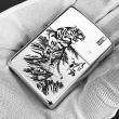 Bật Lửa Zippo Bạc Nguyên Khối Cao Cấp Khắc Chúa Sơn Lâm Vỏ Dầy Bản Armor