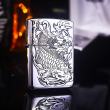 Bật lửa Zippo Bạc nguyên khối cao cấp khắc Hình Cá Chép Bản Amor