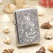 Bật lửa Zippo  Bạc nguyên khối cao cấp khắc hình Rồng Châu Á