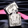 Bật Lửa Zippo Bạc Nguyên Khối Cao Cấp Khắc  Khắc Cô Gái Cao Bồi Gợi Cảm Bản Vỏ Mỏng