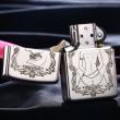 Bật Lửa Zippo Bạc Nguyên Khối Cao Cấp Khắc  Khắc Cô Gái Cao Bồi Gợi Cảm Vỏ Dầy Bản Armor