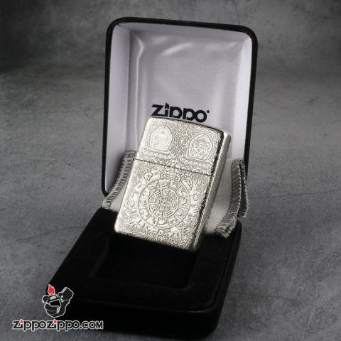 Bật Lửa Zippo Bạc Nguyên Khối Cao Cấp Khắc Kiếp Luân Hồi Bản Mỏng