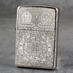 Bật Lửa Zippo Bạc Nguyên Khối Cao Cấp Khắc Kiếp Luân Hồi Bản Mỏng - Mã SP: ZPC2856