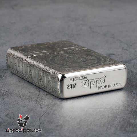 Bật Lửa Zippo Bạc Nguyên Khối Cao Cấp Khắc Kiếp Luân Hồi Bản Mỏng