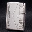 Bật Lửa Zippo Bạc Nguyên Khối Cao Cấp Khắc  Logo Marlboro Phiên Bản Amor