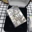 Bật Lửa Zippo Bạc Nguyên Khối Cao Cấp Khắc Thần Chết Armor