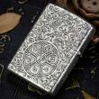 Bật Lửa Zippo Bạc Nguyên Khối Cao Cấp Khắc Lục Tự Đại Minh Chú Armor