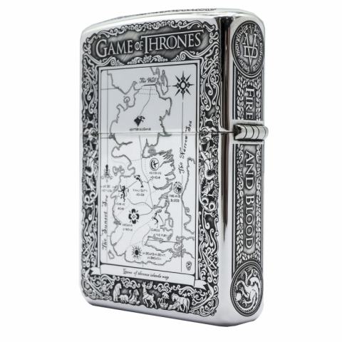 Bật lửa Zippo Bạc nguyên khối Game of Thrones New