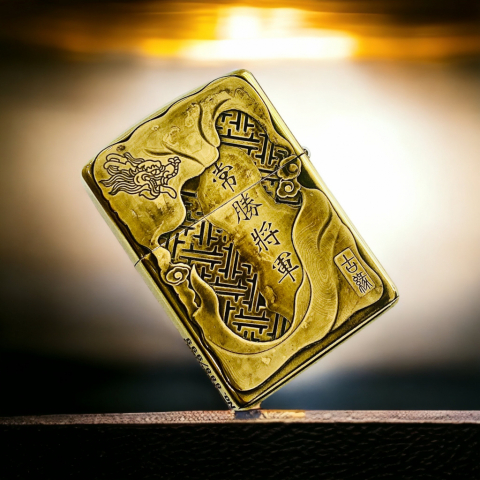 BẬT LỬA ZIPPO  BẢN ĐỒNG KHẮC HÌNH 3D TRIÊU VÂN PHIÊN BẢN 2 SIÊU NÉT