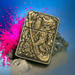BẬT LỬA ZIPPO BẢN ĐỒNG TRƠN AMOR CHÍNH HÃNG KHẮC HÌNH 3D QUAN CÔNG SIÊU SẮC NÉT