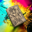 BẬT LỬA ZIPPO BẢN ĐÔNG TRƠN KHẮC 3D HÌNH TÔN NGỘ KHÔNG  SIÊU SẮC NÉT