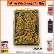BẬT LỬA ZIPPO BẢN ĐÔNG TRƠN KHẮC 3D HÌNH TỲ HƯU ĐỒNG VÀNG  SIÊU SẮC NÉT
