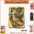 BẬT LỬA ZIPPO BẢN ĐỒNG TRƠN KHẮC HÌNH 3D  CÁ CHÉP ĐẦM SEN SIÊU SẮC NÉT