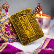 Bật Lửa Zippo Bản Đồng Trơn Khắc Hình 3d Cá Hoa Sen Siêu Nét Phiên Bản 2
