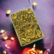 BẬT LỬA ZIPPO  BẢN ĐỒNG TRƠN KHẮC HÌNH 3D RỒNG 2 MẶT PHIÊN BẢN 3 SIÊU NÉT