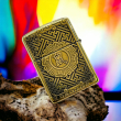 BẬT LỬA ZIPPO BẢN ĐỒNG TRƠN KHẮC HÌNH 3D TUỔI  CHUỘT SIÊU SẮC NÉT