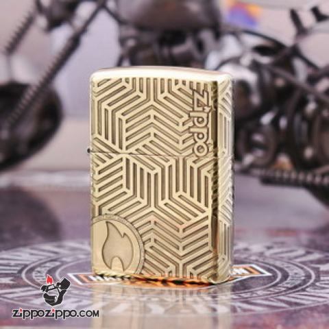 Bật Lửa Zippo Chạm Khắc Họa Tiết Ngọn Lửa Cổ Điển Bản Amor