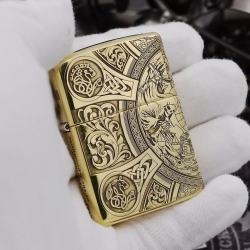 Bật Lửa Zippo Chất Liệu Đồng chạm khắc Apocalypse bốn hiệp sĩ Armor - Mã SP: ZPC1719-169