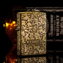 Bật Lửa Zippo Chích Hãng Bản chạm khắc Hoa Văn Arabesque G7 - Mã SP: ZPC1911-254